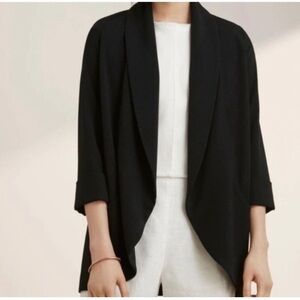 Aritzia Wilfred Chevalier Open Front Blazer in Black Size 4